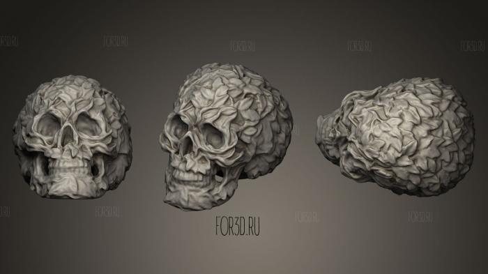 Forest Skull stl model for CNC